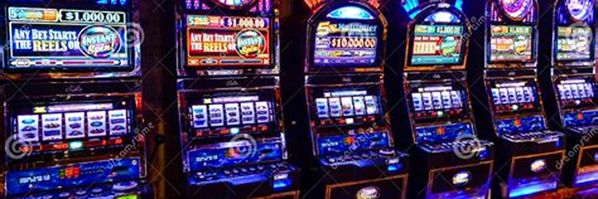 Calypso Casino games lobby showing a row of illuminated slot machines